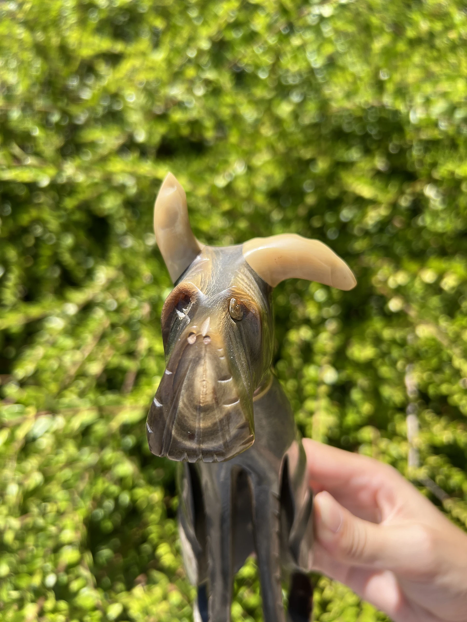 🐶 Statue chien sculptée 19,5 cm objet déco effet marbré vintage – photo 6